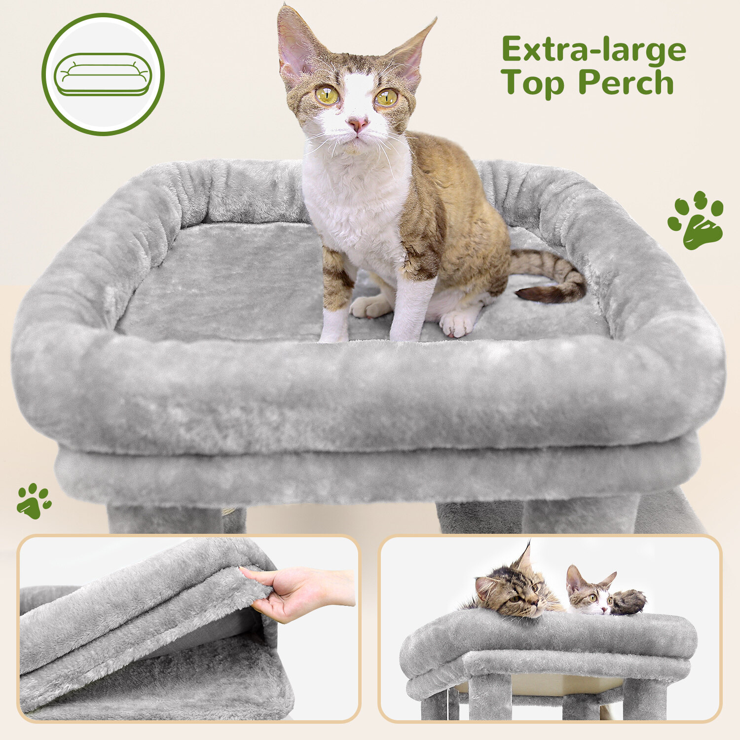 globlazer-f61-arbre-chat-61-pouces-gris-clair image 4