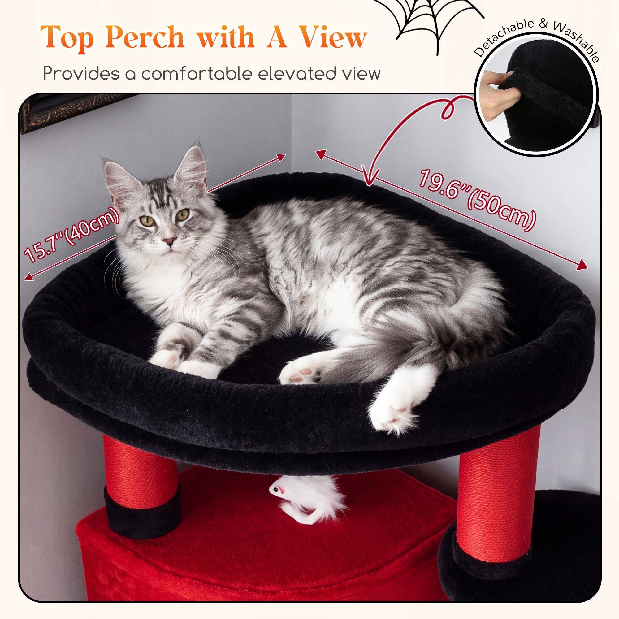 globlazer-c68-c-series-arbre-chat-d-angle-rouge-68-pouces image 4