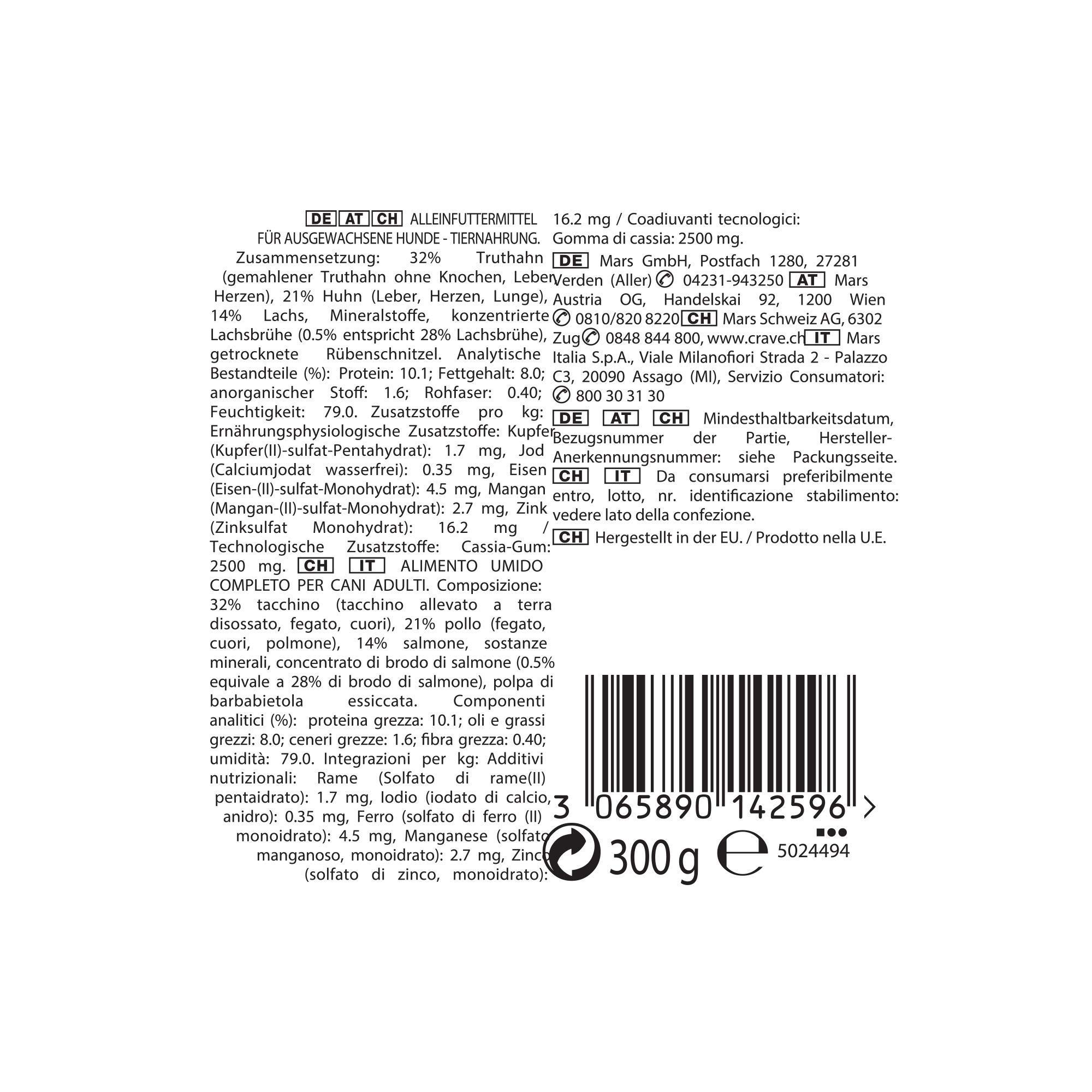 crave-p-t-e-chien-saumon-poulet-sans-c-r-ales-10x300g image 2