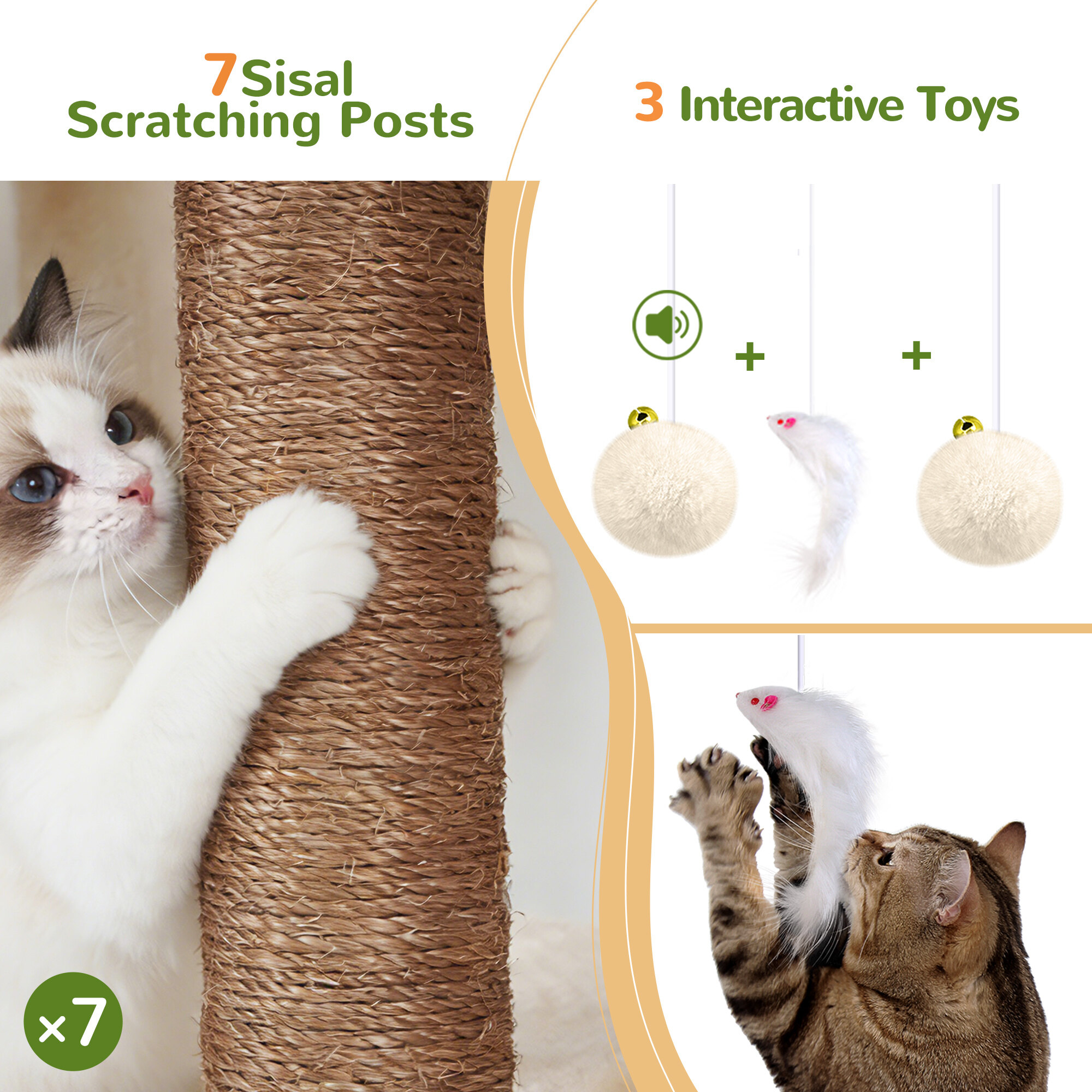 globlazer-f-series-f70f-arbre-chat-beige-70-pouces-grand image 7