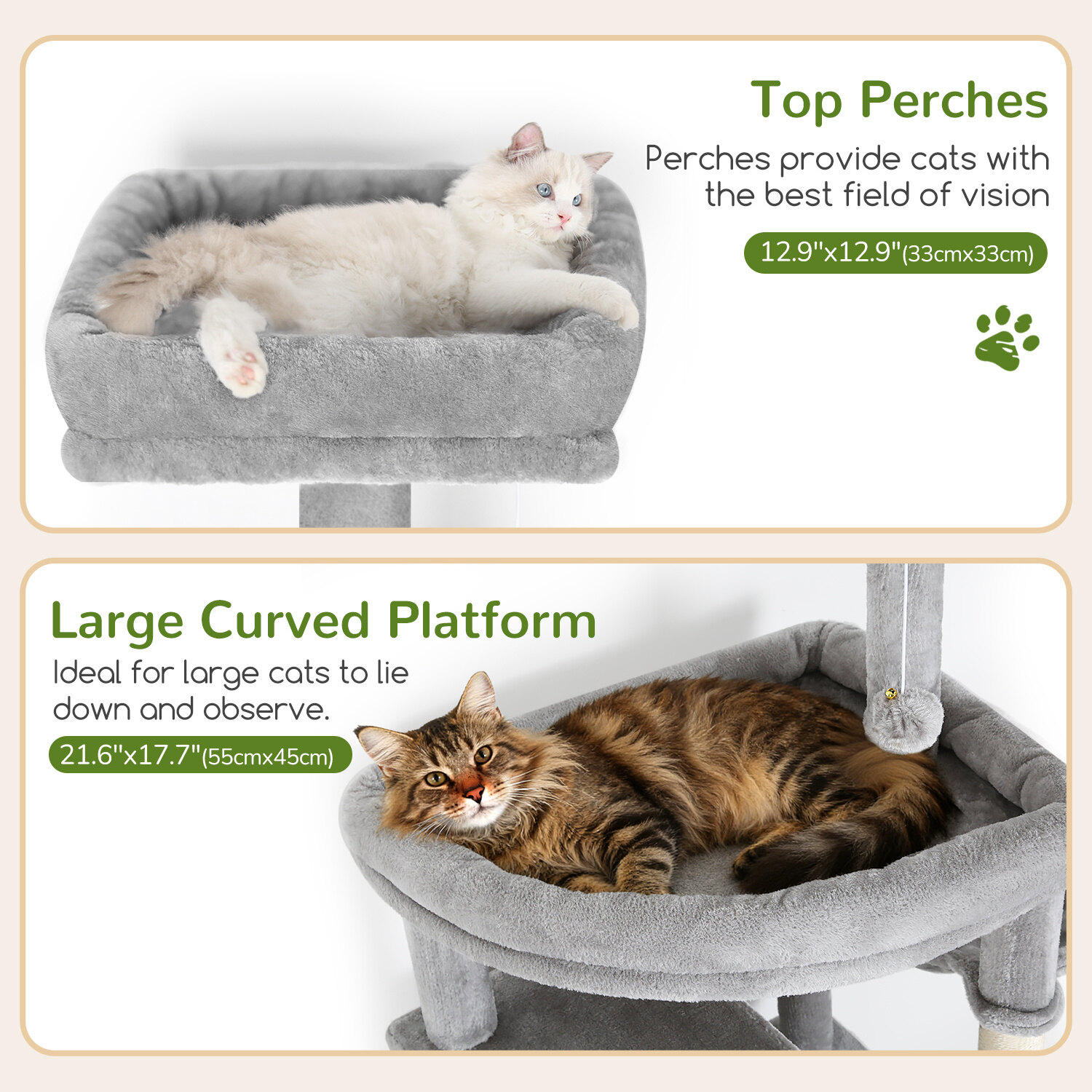 globlazer-s80-arbre-chat-gris-clair-80-pouces-cachette image 4