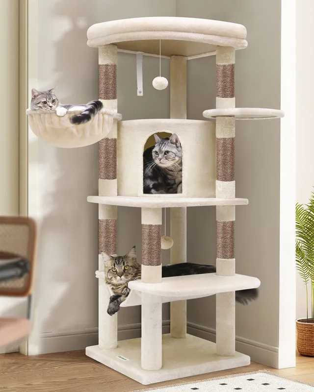 globlazer-c51-arbre-chat-angle-beige-51-pouces-compact image 1