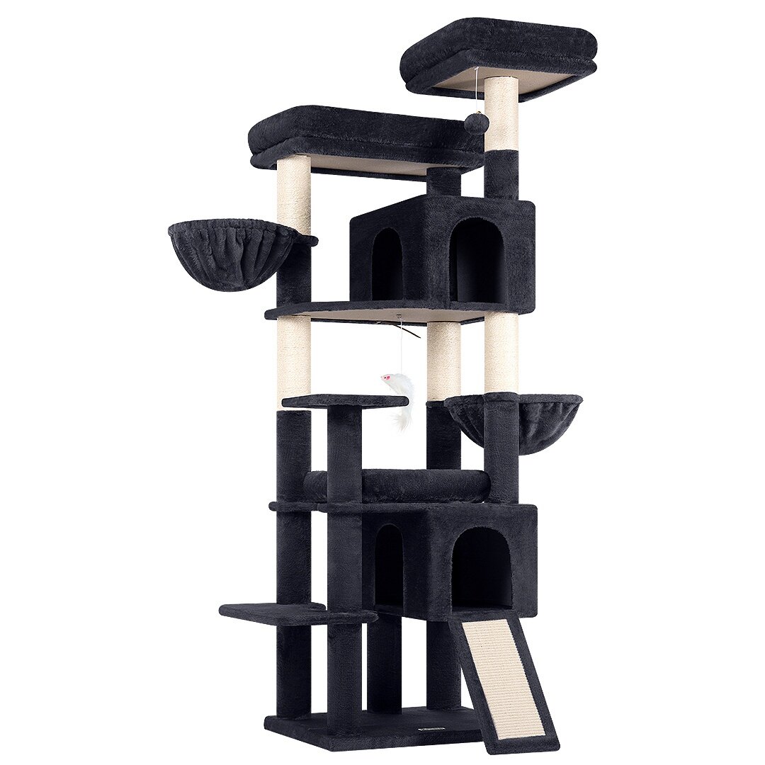 globlazer-f75c-arbre-chat-190-cm-gris-fonc-tour image 2