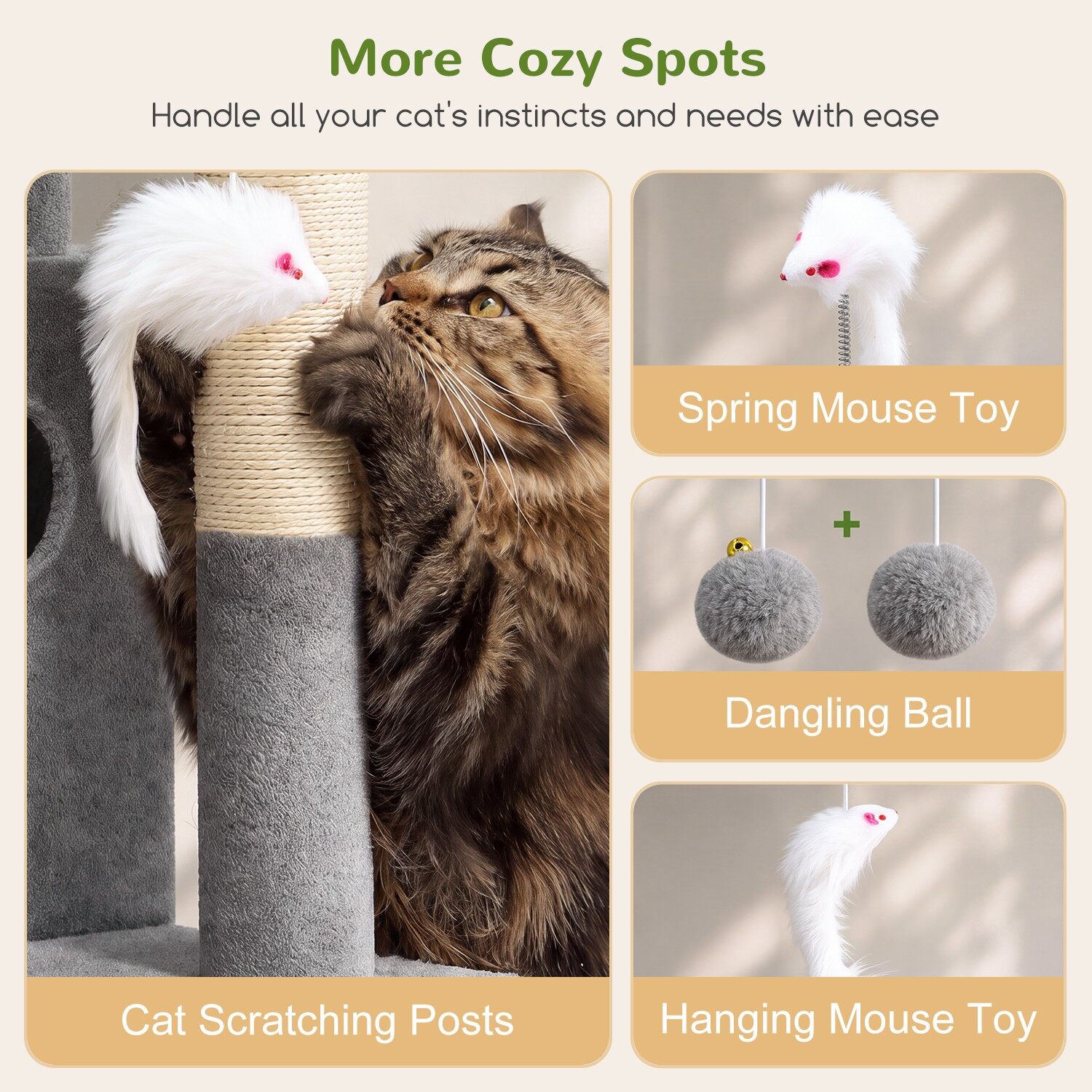 globlazer-f-series-fc50-arbre-chat-gris-clair-127-cm image 4