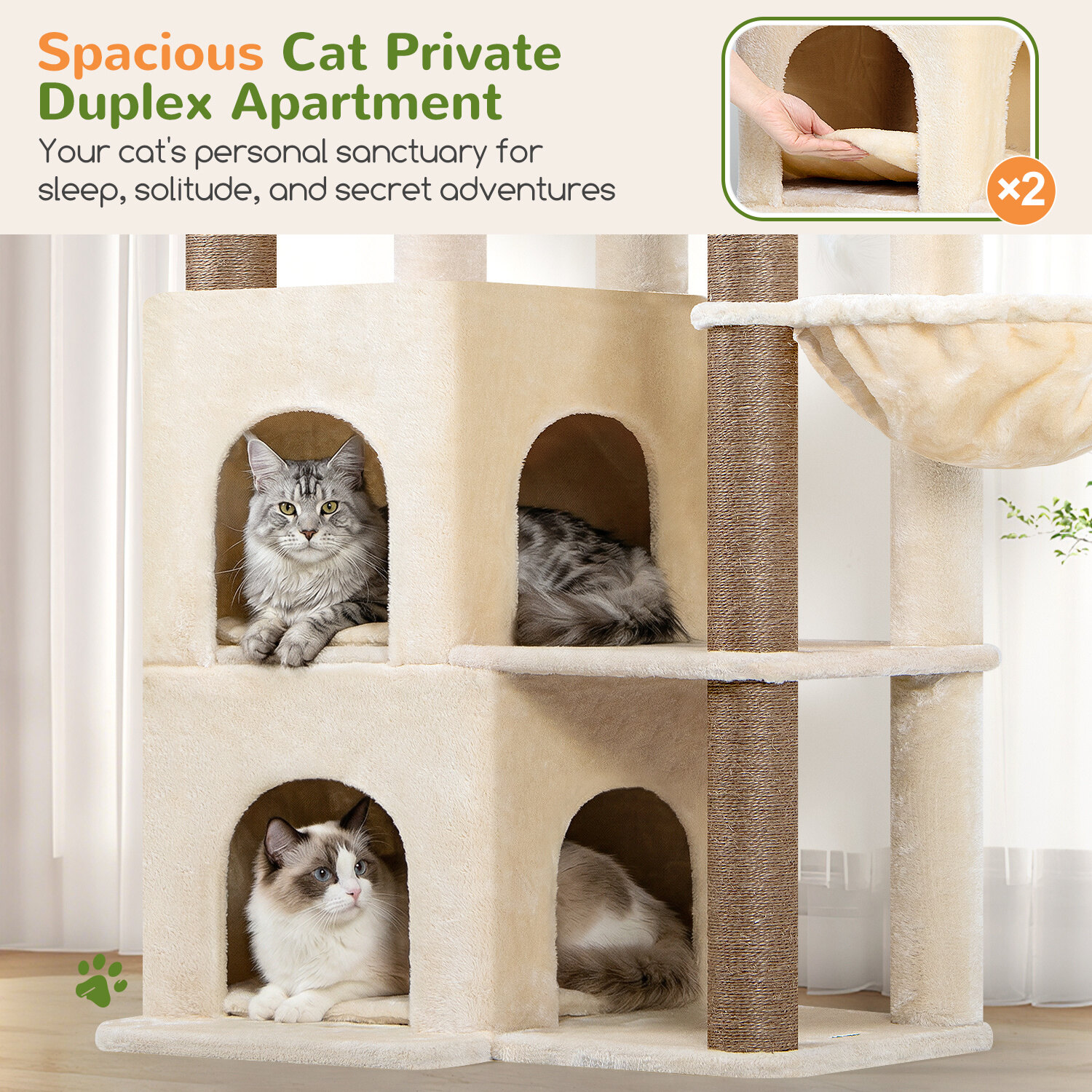 globlazer-s-series-s63-arbre-chat-beige-63-pouces-gros-chats image 4