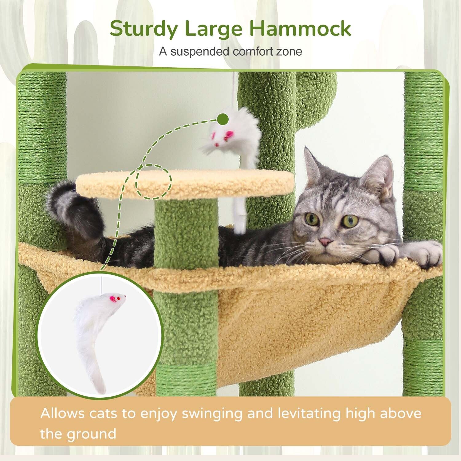 globlazer-f-series-f53-arbre-chat-vert-cactus-135-cm image 5