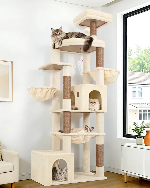 globlazer-s-series-s76b-arbre-chat-beige-193-cm image 1