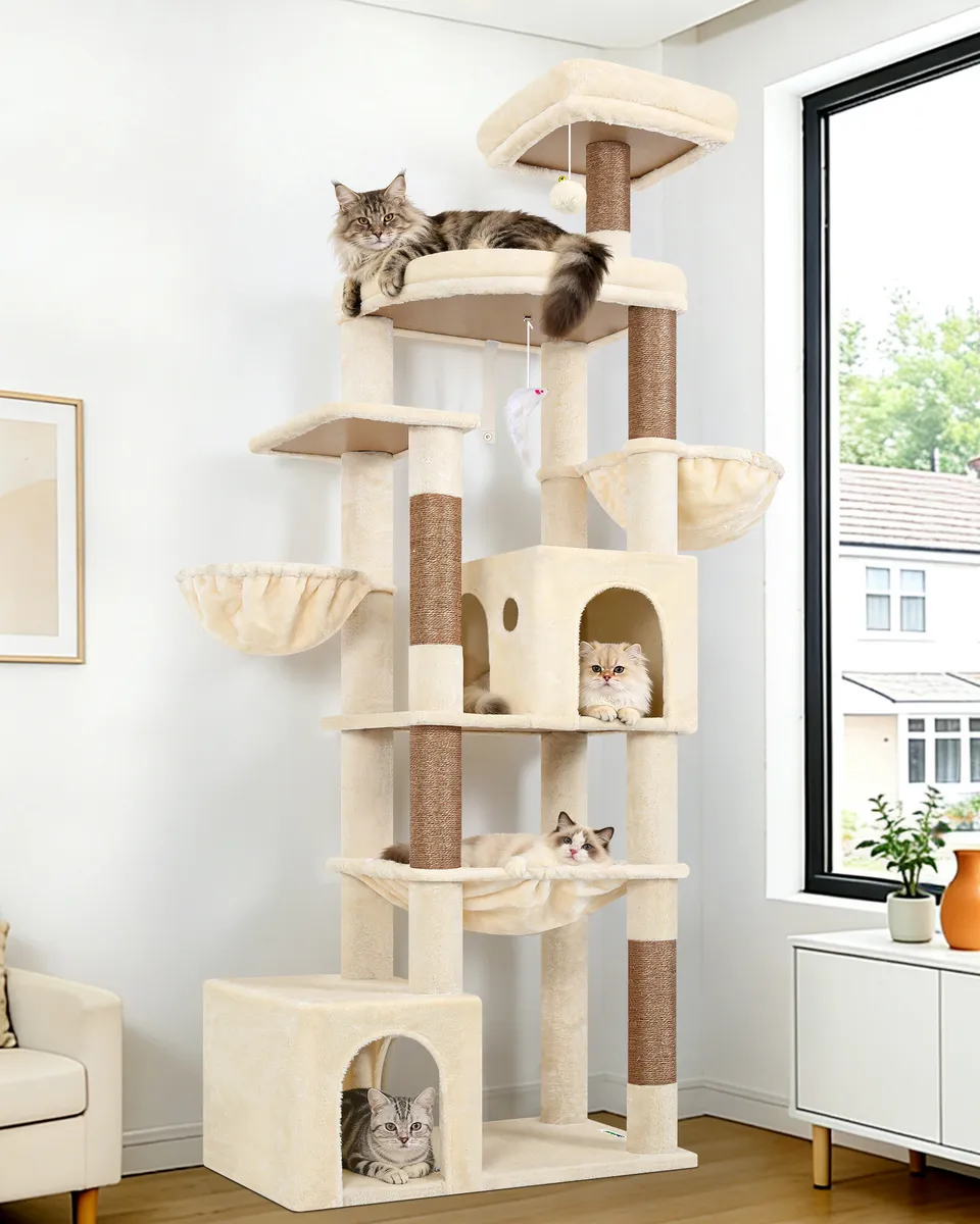 globlazer-s-series-s76b-arbre-chat-beige-193-cm image 1