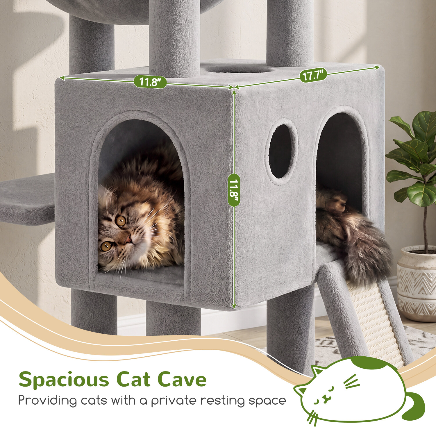 globlazer-f-series-f70-pro-arbre-chat-gris-clair-178-cm-robuste image 3