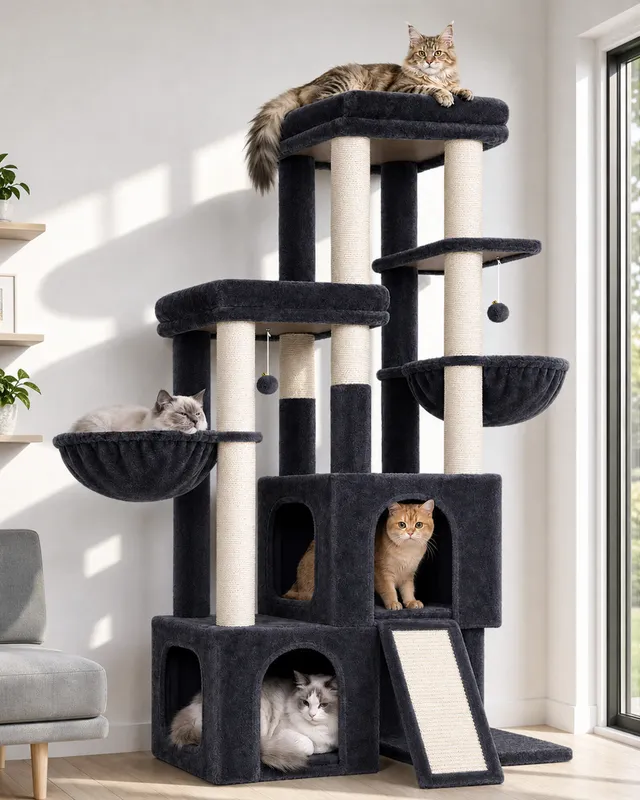 globlazer-s-series-s62-arbre-chat-gris-fonc-157-cm image 1