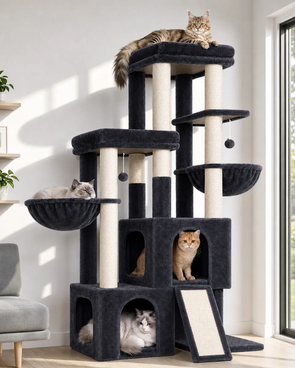 globlazer-s-series-s62-arbre-chat-gris-fonc-157-cm image 1