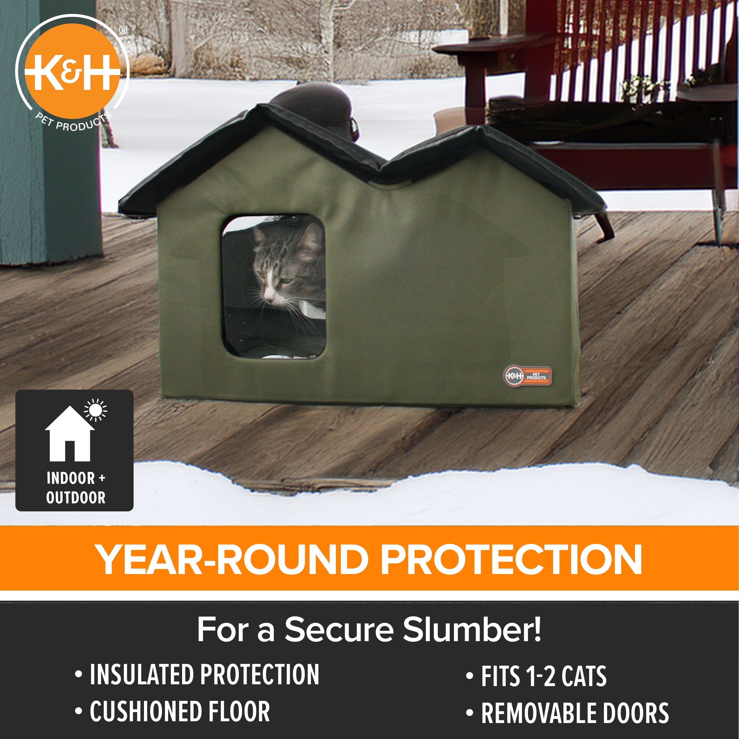 k-h-thermo-outdoor-kitty-house-maison-chat-chauffante-olive image 5