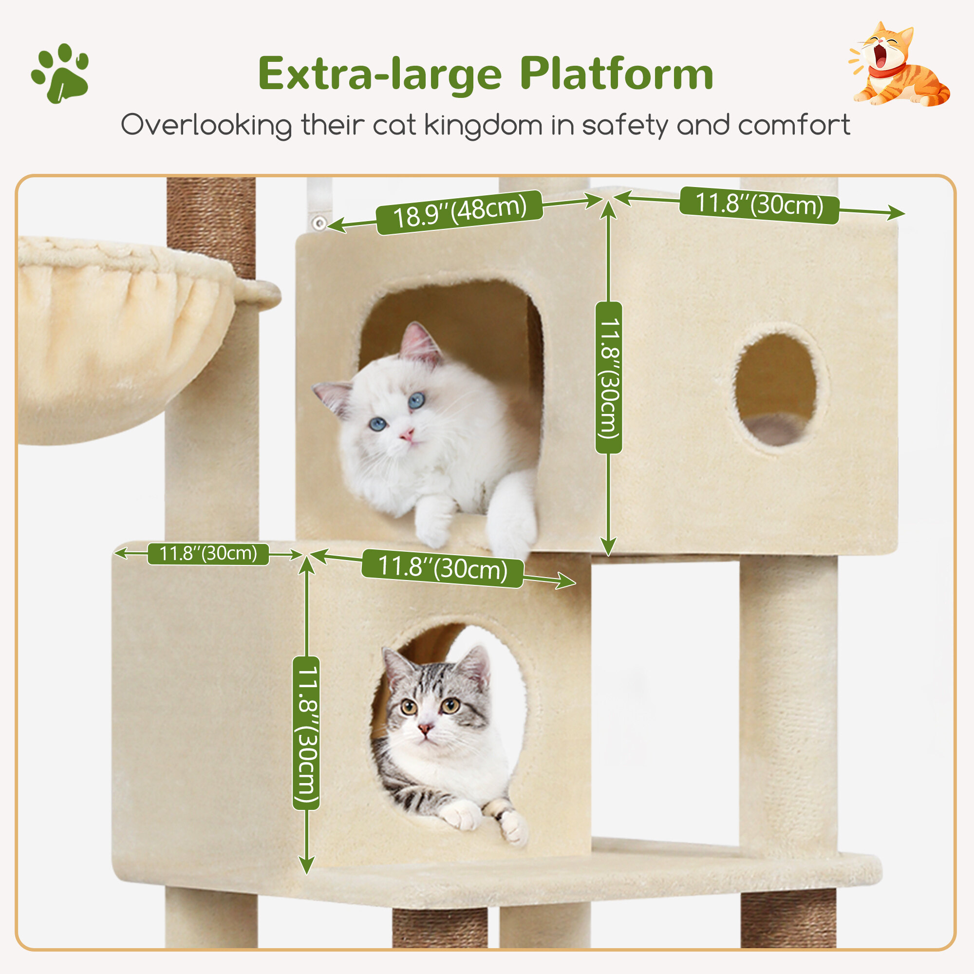 globlazer-s73-arbre-chat-185-cm-beige-grands-chats image 5