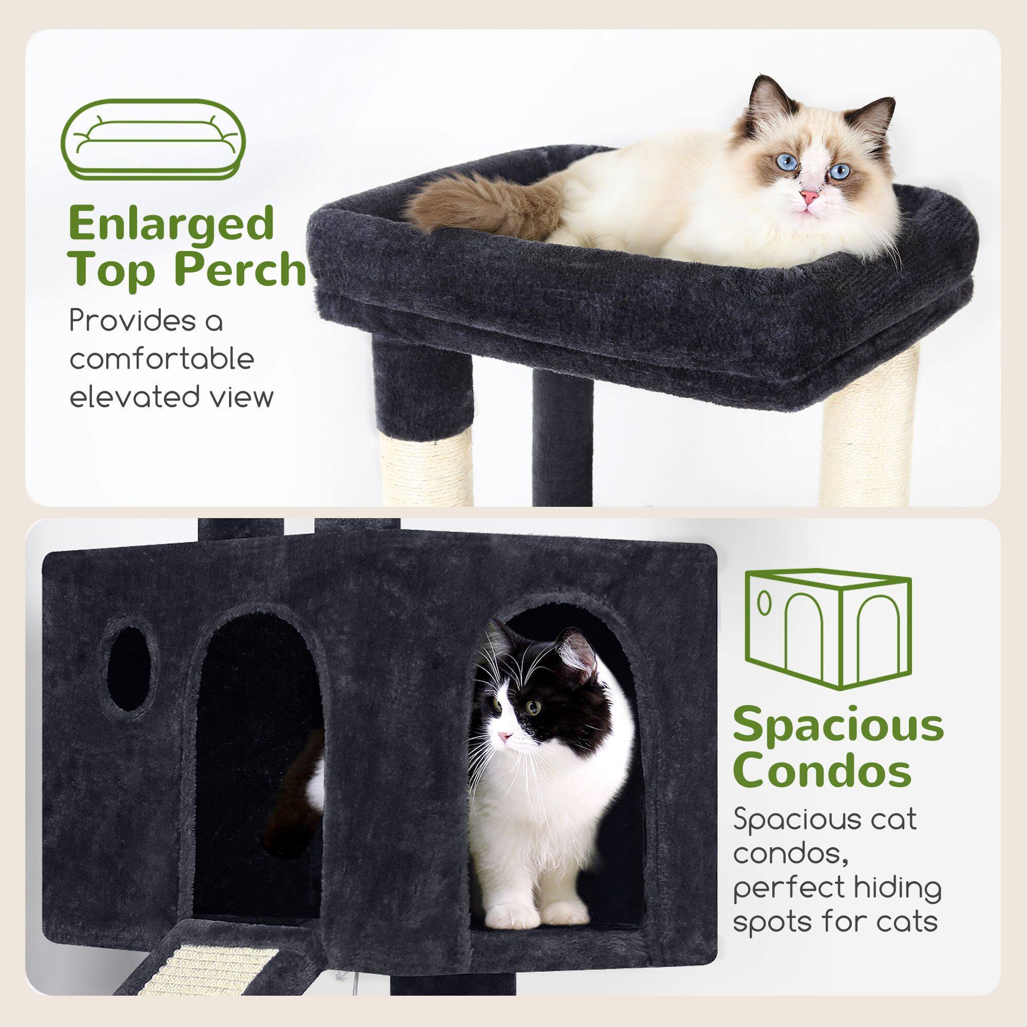 globlazer-s50-arbre-chat-gris-fonc-127-cm-grand-chat image 3