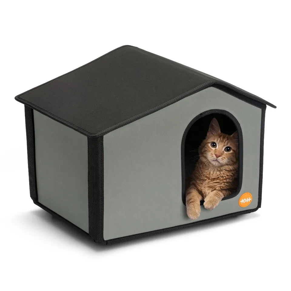 k-h-outdoor-kitty-house-maison-chat-ext-rieur-gris-auto-chauffante image 1