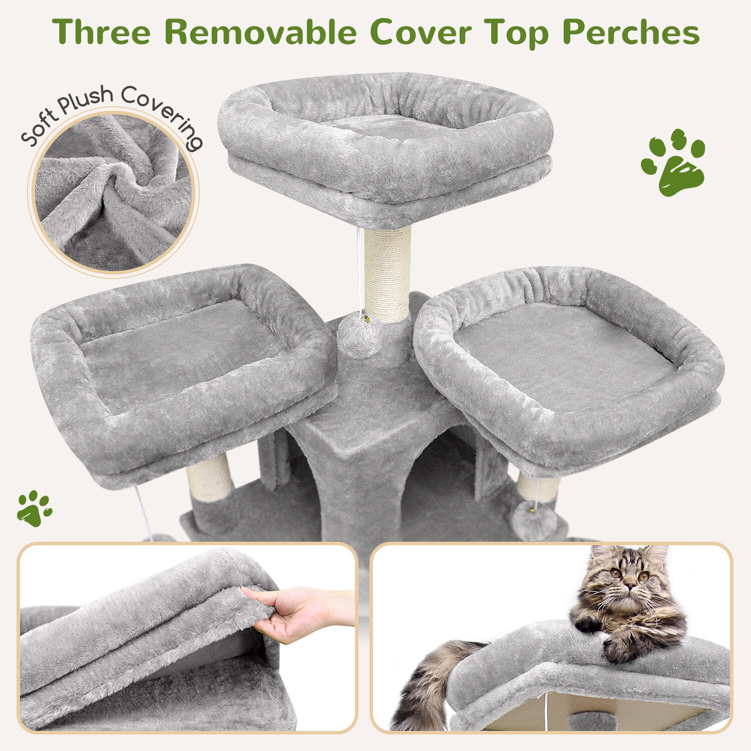globlazer-f80-arbre-chat-gris-clair-203-cm-xl image 4