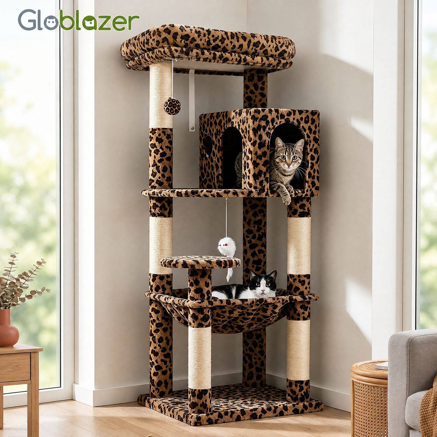 globlazer-f-series-f53-arbre-chat-l-opard-135-cm image 8