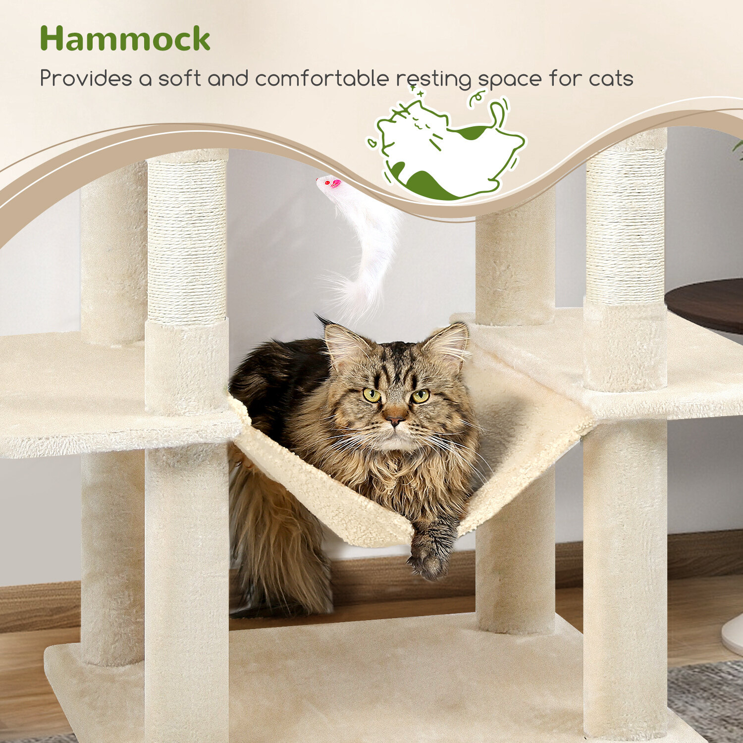 globlazer-f76-arbre-chat-76-pouces-beige-grand image 4