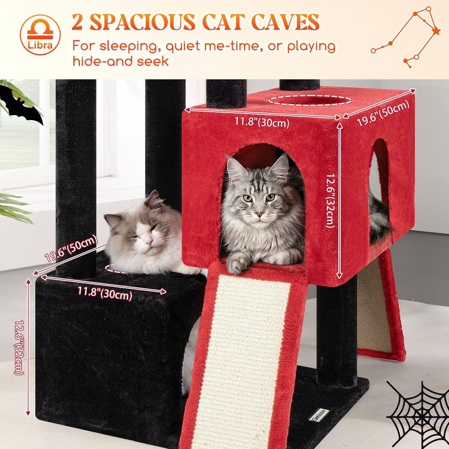 globlazer-z78-arbre-chat-rouge-noir-78-pouces-grand image 3