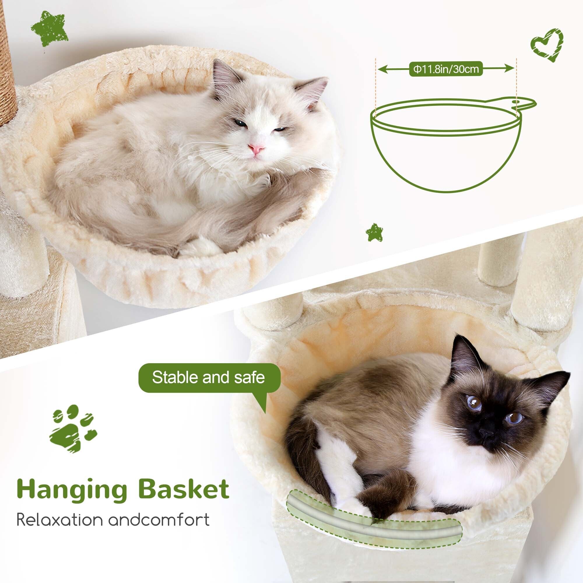 globlazer-s-series-s69b-arbre-chat-beige-175-cm-grand image 7