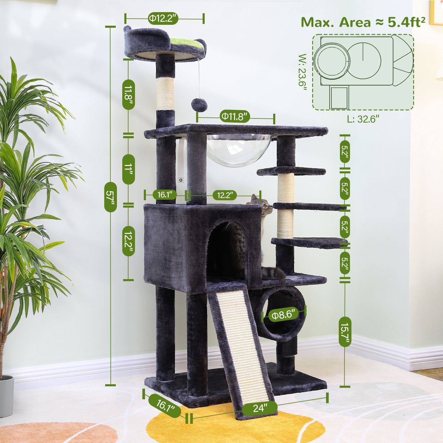 globlazer-f-series-f57-arbre-chat-gris-fonc-57-pouces image 6