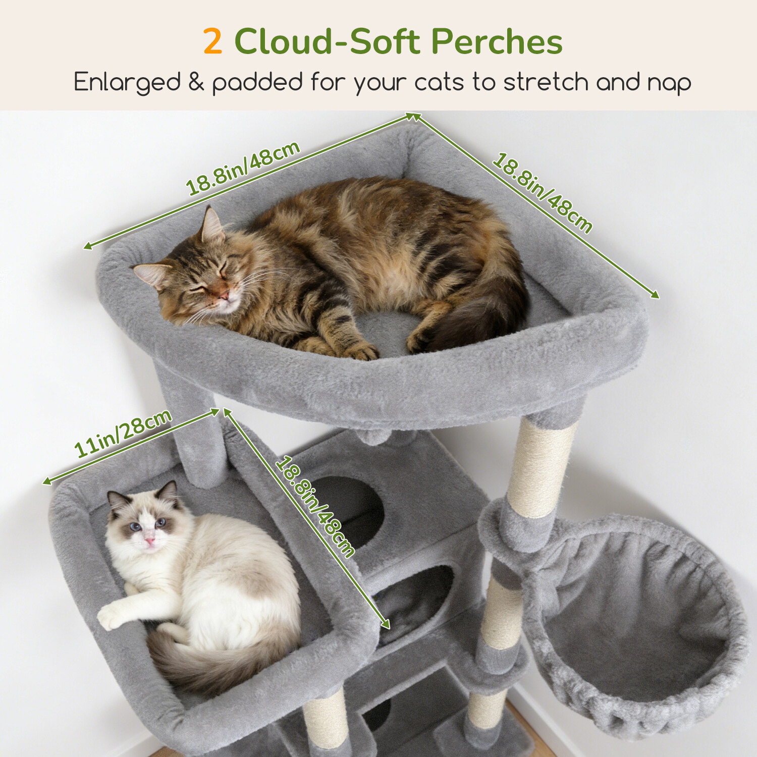 globlazer-s-series-s80c-arbre-chat-gris-clair-80-pouces-xxl image 3