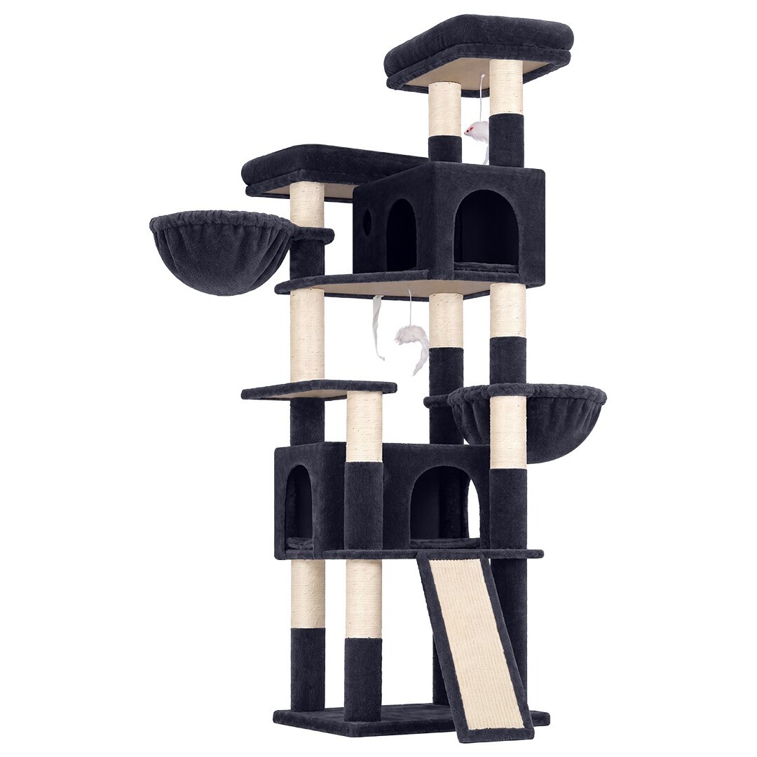 globlazer-f74h-arbre-chat-188-cm-gris-fonc-robuste image 2