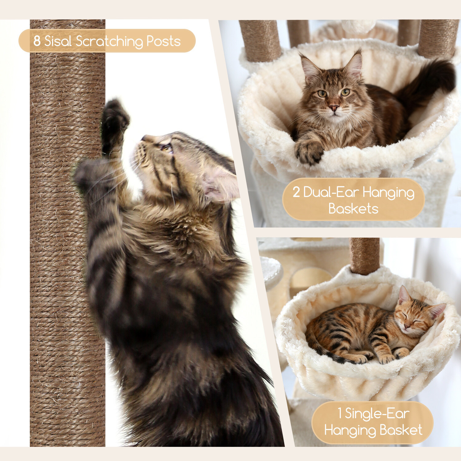 globlazer-s82-arbre-chat-beige-82-pouces-robuste image 5