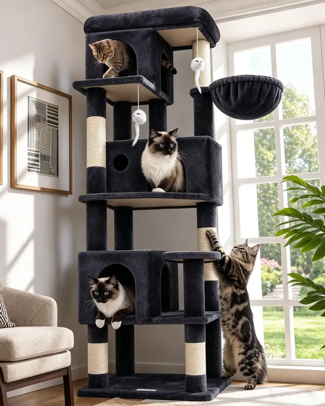 globlazer-f66-arbre-chat-66-pouces-gris-fonc image 1