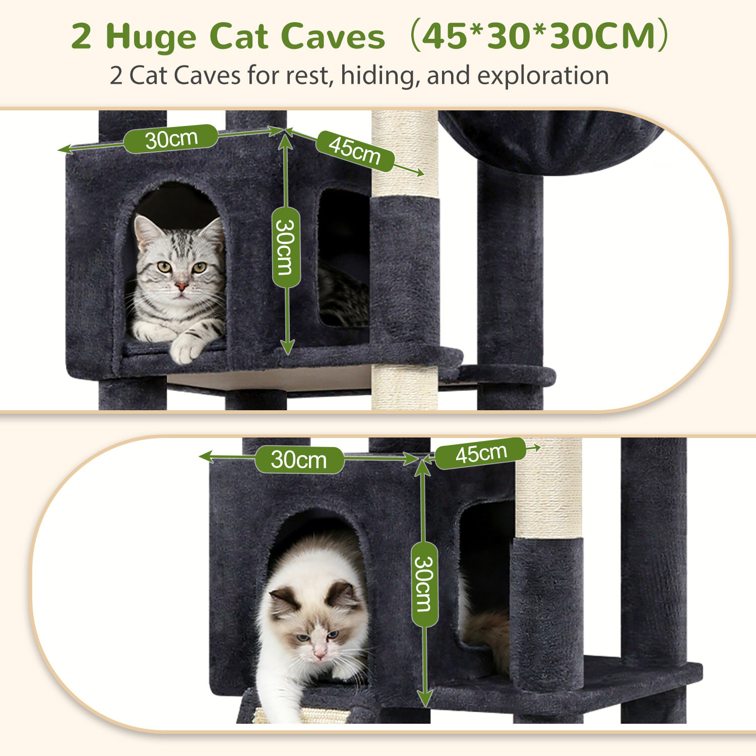 globlazer-c-series-c80-arbre-chat-gris-fonc-80-pouces image 5