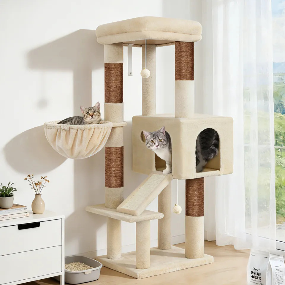 globlazer-s-series-s50-arbre-chat-beige-127-cm-grand-chat image 1