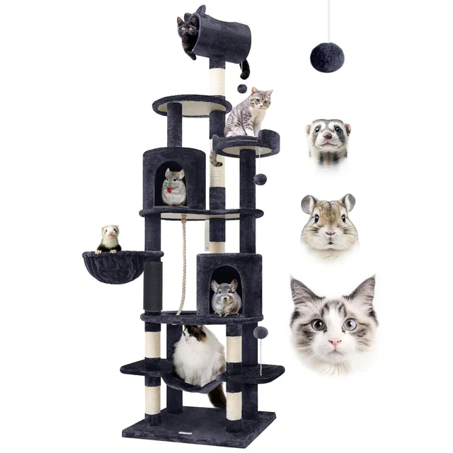 globlazer-c85-arbre-chat-xxl-216-cm-gris-fonc image 1