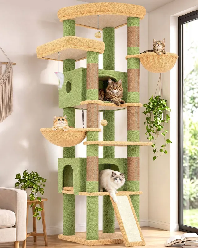 globlazer-s-series-s80c-arbre-chat-vert-cactus-80-pouces image 1