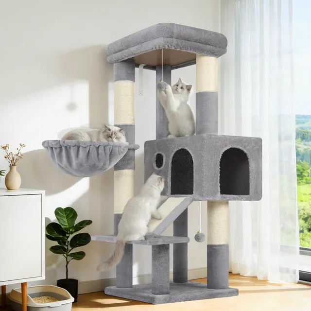 globlazer-s50-arbre-chat-gris-clair-50-pouces-compact image 1