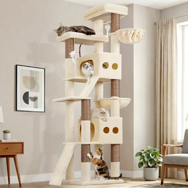 globlazer-s-series-s83f-arbre-chat-beige-83-pouces-robuste image 1
