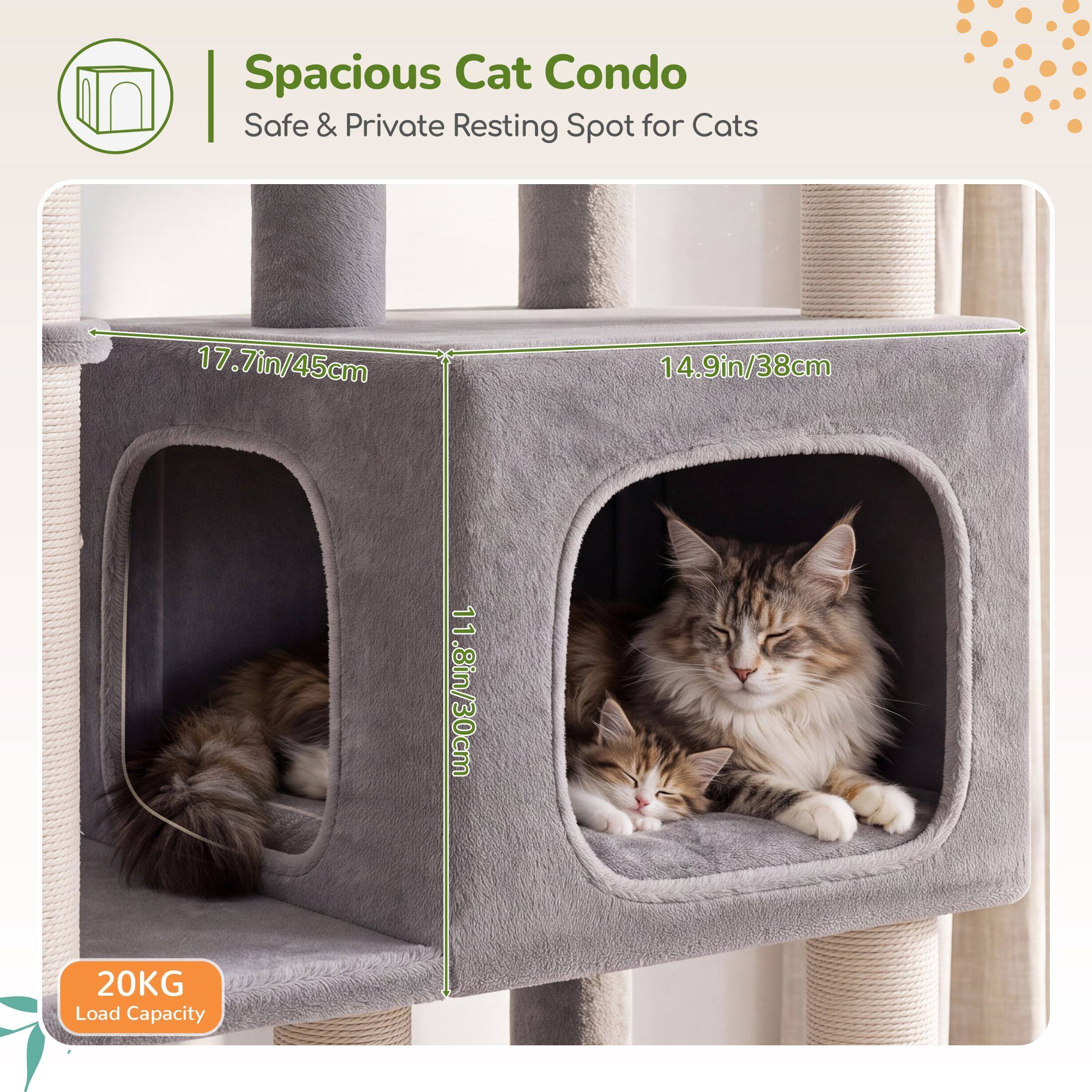 globlazer-s-series-52-pouces-arbre-chat-gris-clair-plateforme-xl image 4