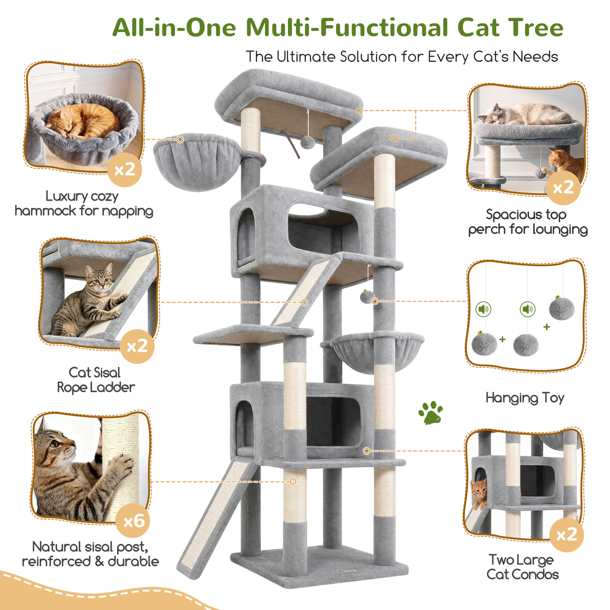 globlazer-s79-arbre-chat-79-pouces-gris-clair-grand image 5