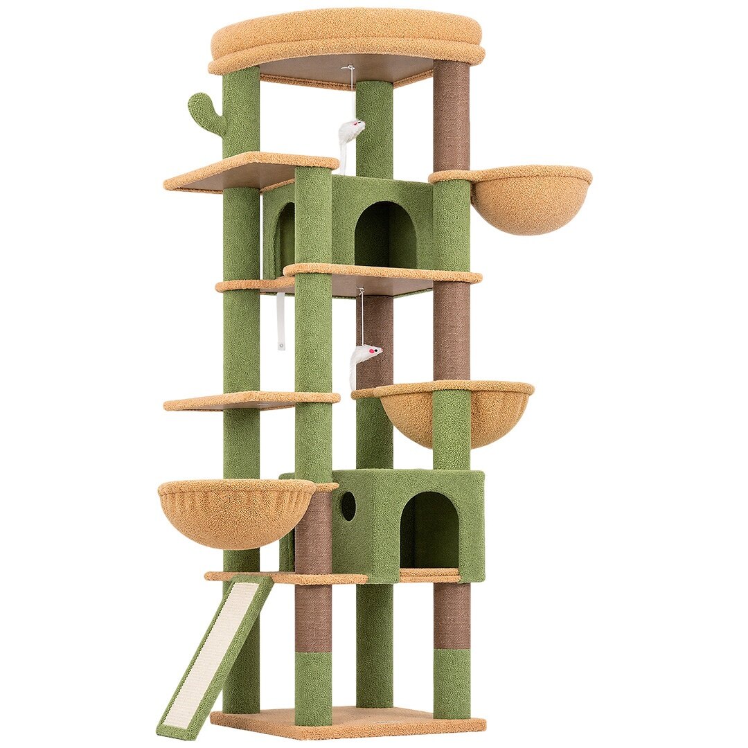 globlazer-s-series-s78g-arbre-chat-78-pouces-vert-cactus-xxl image 2