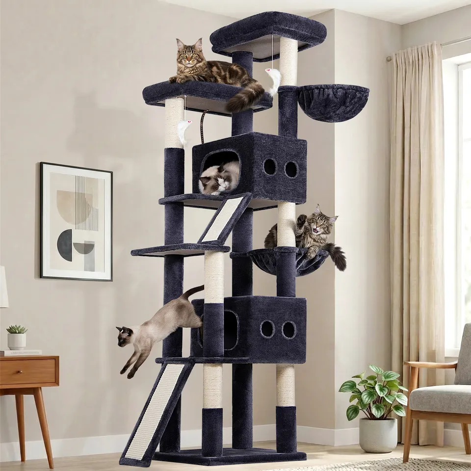 globlazer-s-series-s83f-arbre-chat-gris-fonc-83-pouces-xxl image 1