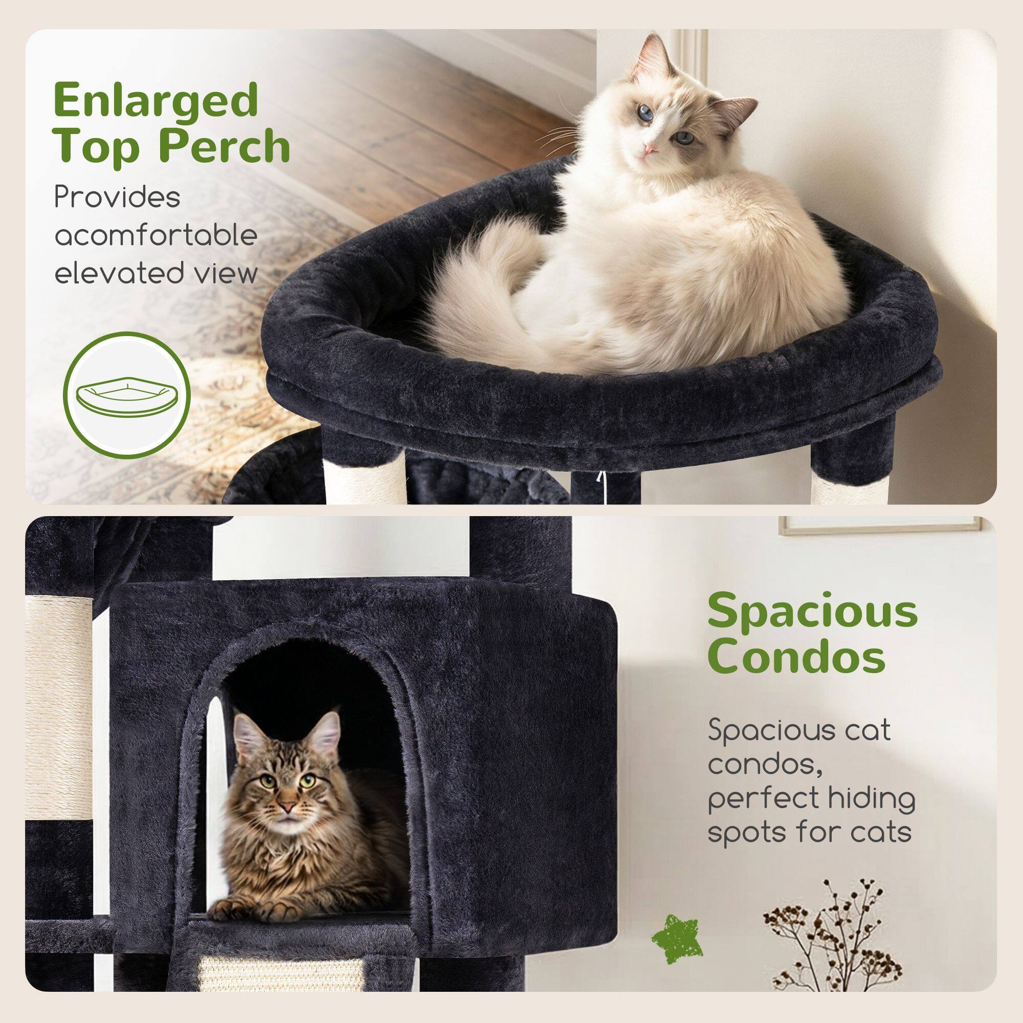 globlazer-f-series-f45-arbre-chat-grand-chat-gris-45-pouces image 3
