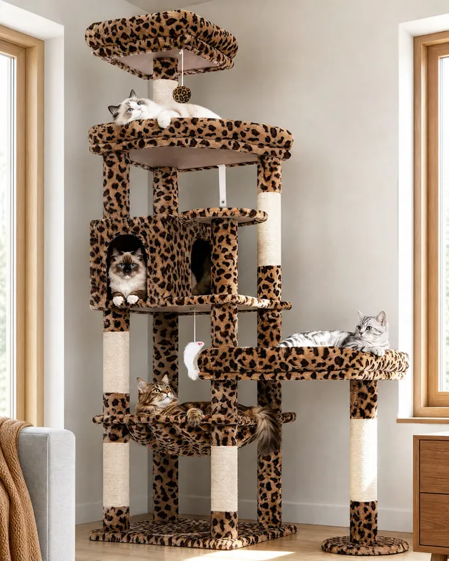 globlazer-s-series-s65-arbre-chat-l-opard-65-pouces-robuste image 1