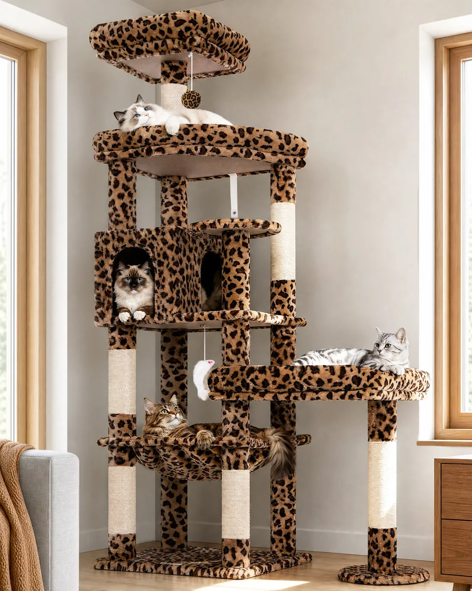 globlazer-s-series-s65-arbre-chat-l-opard-65-pouces-robuste image 1