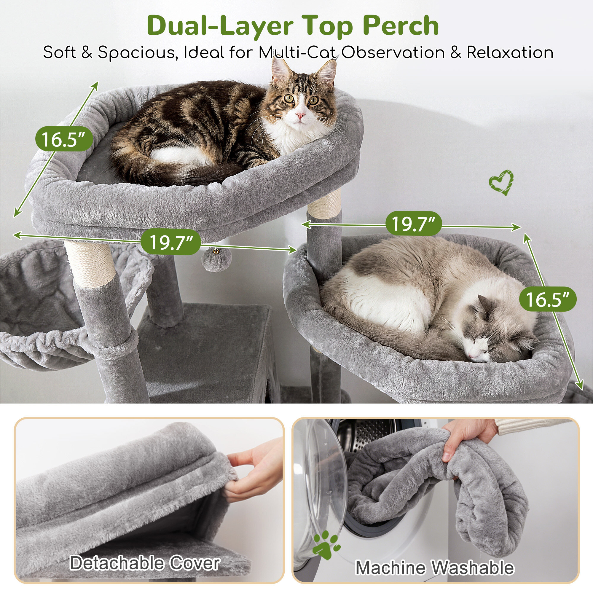 globlazer-s59-arbre-chat-150-cm-gris-clair-compact image 3