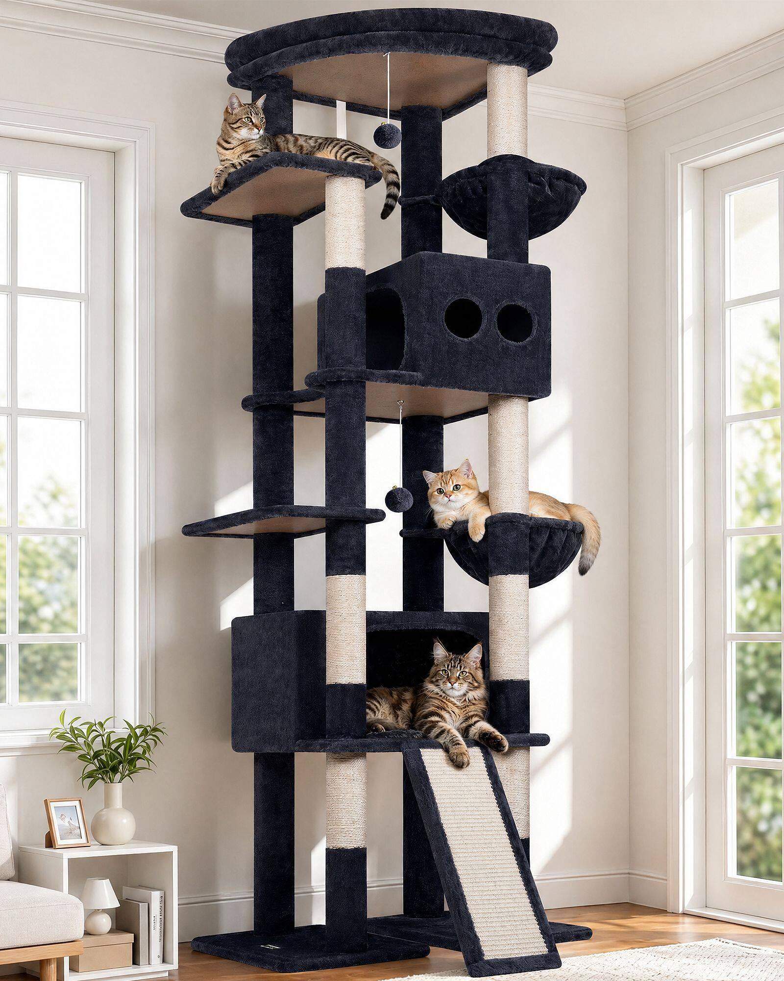 globlazer-s-series-s84e-arbre-chat-gris-fonc-213-cm image 1