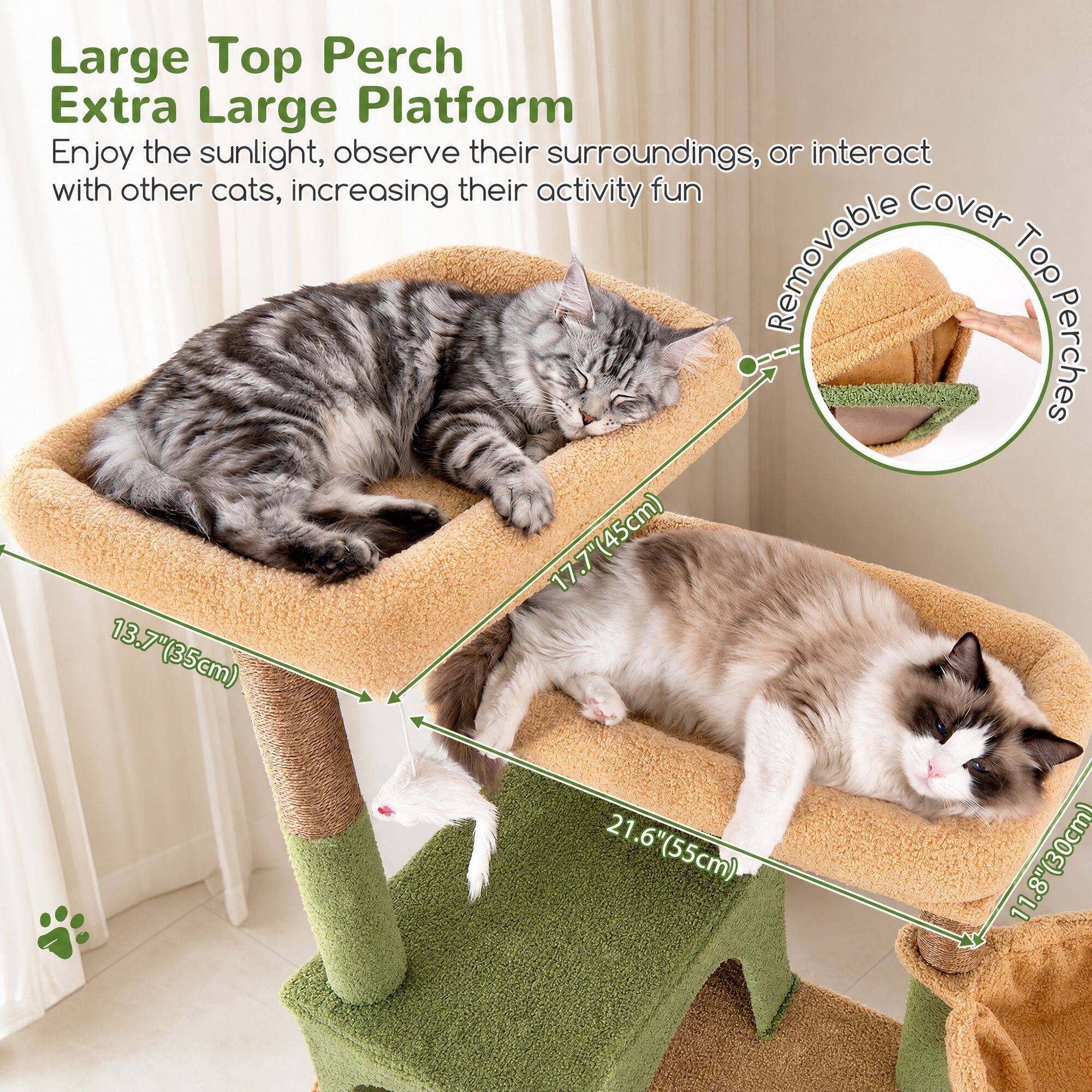 globlazer-s81c-arbre-chat-grand-vert-cactus-206-cm image 4