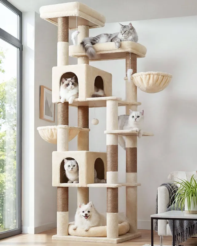 globlazer-s81c-s-series-arbre-chat-beige-206-cm-large image 1