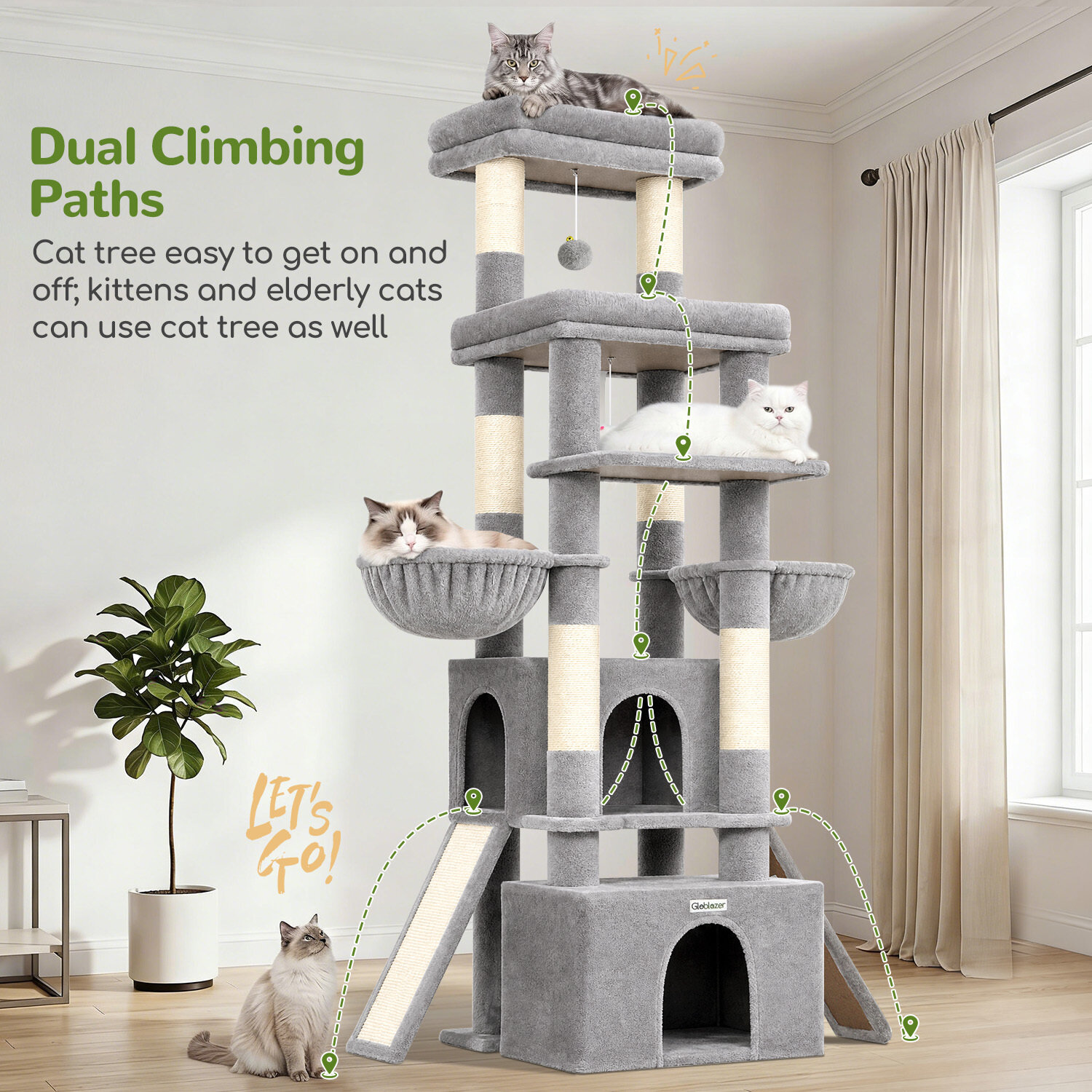globlazer-f74g-arbre-chat-gris-clair-188-cm-niche image 7