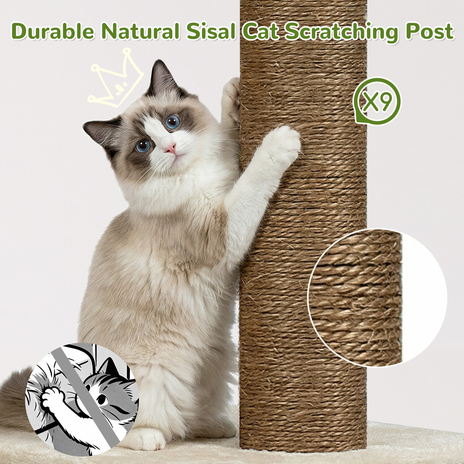 globlazer-s84d-s-series-arbre-chat-beige-213-cm-xxl image 4