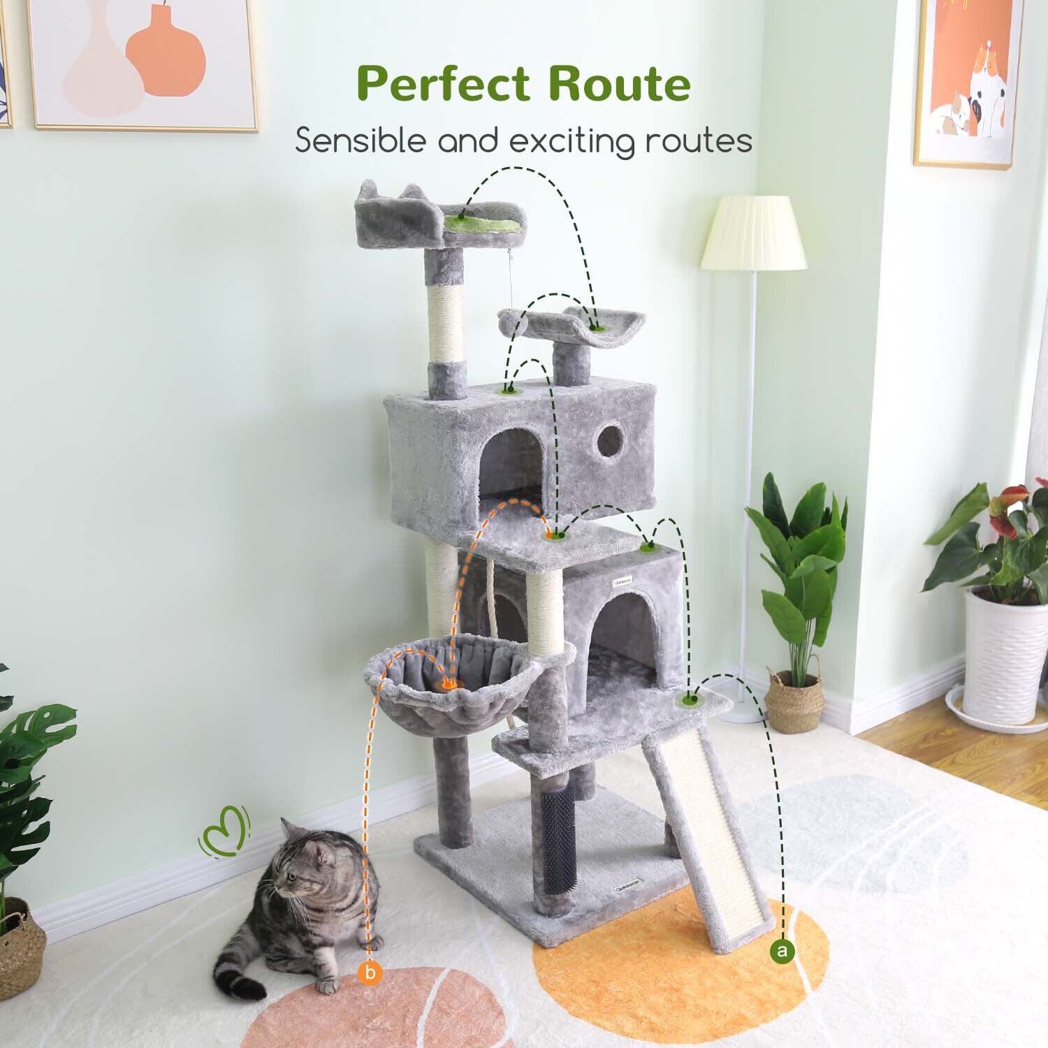 globlazer-s57-arbre-chat-gris-clair-145-cm-adulte image 3