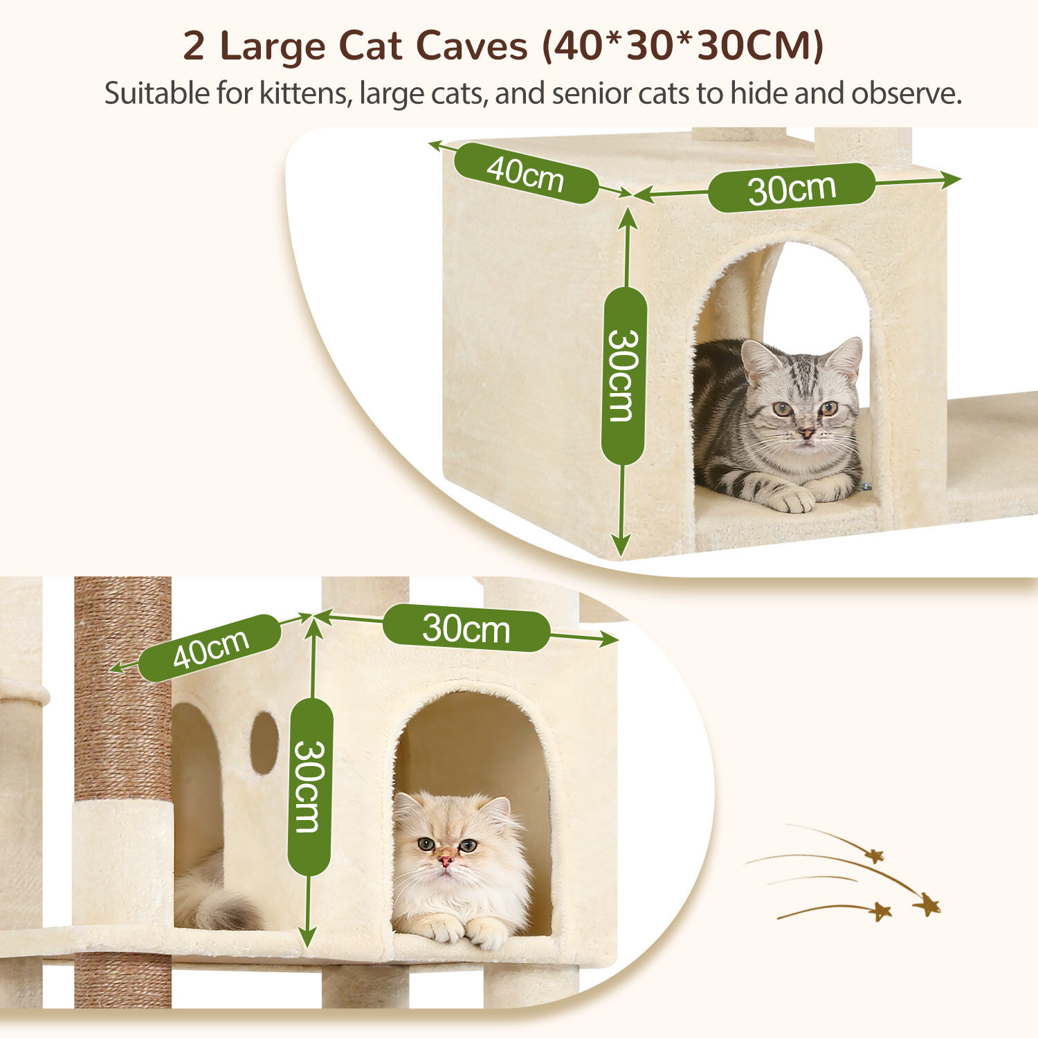globlazer-s-series-s76b-arbre-chat-beige-193-cm image 3